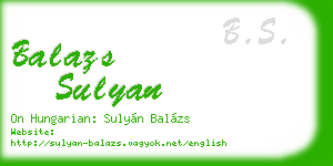 balazs sulyan business card